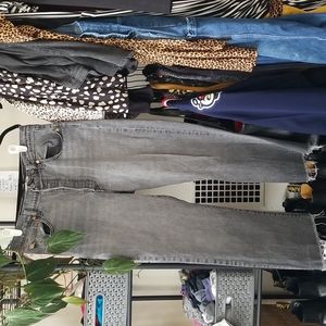 Levi's Ribcage Straight Leg Grey Jeans